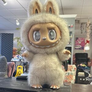 Adorable Furry Bunny Figurine